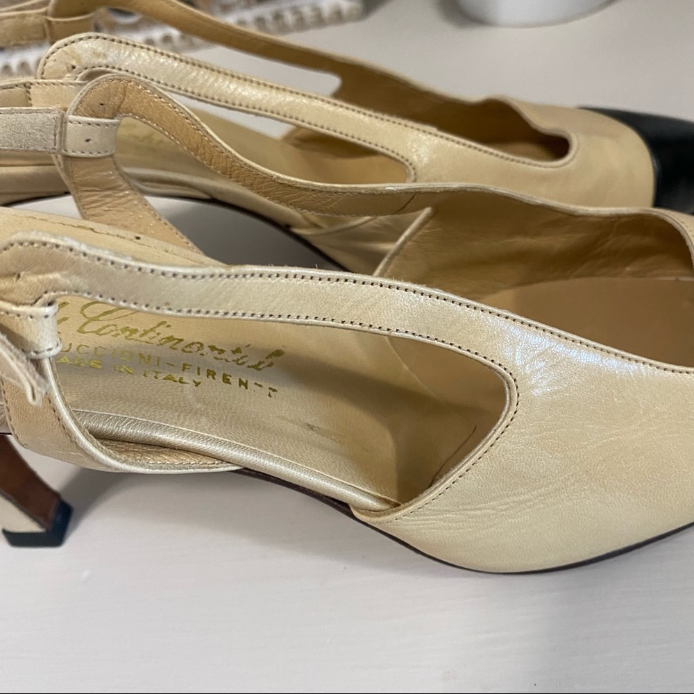 Cap-toe Genuine Leather Lady Continental Heels - Picture 5 of 12